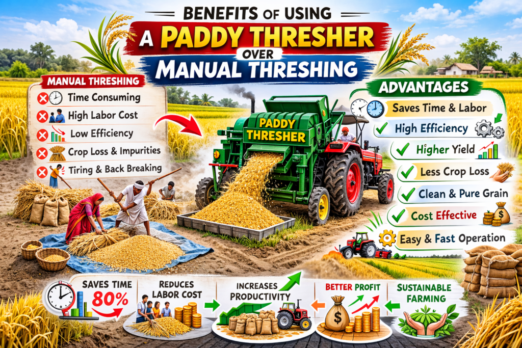 Benefits of Using a Paddy Thresher Over Manual Threshing